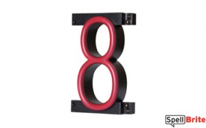 Neon-like Numbers For Custom Sign Eight