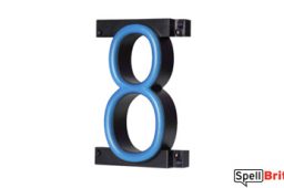 LED number 8, featuring LED lights that look like neon numbers