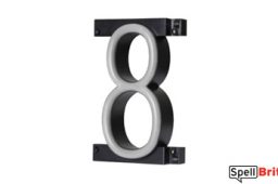 LED number 8, featuring LED lights that look like neon numbers