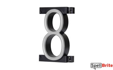 LED number 8, featuring LED lights that look like neon numbers