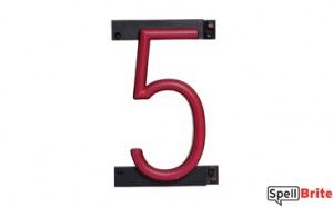 Neon-like Numbers For Custom Sign Five