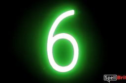 LED number 6, featuring LED lights that look like neon numbers