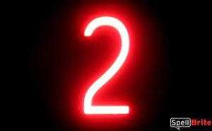 Neon-like Numbers For Custom Sign Two